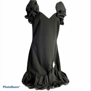 Vintage Nuance Dress Prom Cocktail Frilly Size 11 Jr